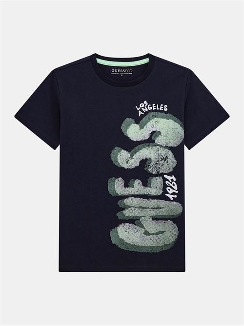 t-shirt bambino blu GUESS | L5GI12K8HM4/G7V2